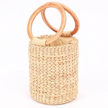 Amazon.com: Bucket Bag Straw Tote Handbag Fashion Top